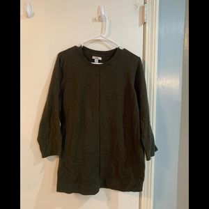 Womens Croft and Barrow tunic sweater - olive green
